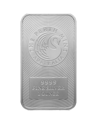 1 OZ SILVER PERTH MINT KANGAROO BAR Obverse
