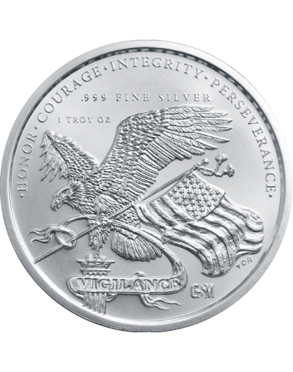 1 OZ SILVER ROUND 250TH ANNIVERSARY GOLDEN STATE MINT Reverse