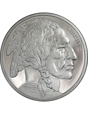 1 OZ SILVER ROUND BUFFALO GOLDEN STATE MINT Obverse