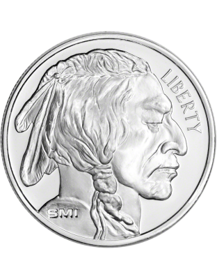 1 OZ SILVER ROUND BUFFALO SUNSHINE MINT Obverse