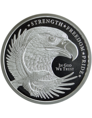 1 OZ SILVER ROUND EAGLE GOLDEN STATE MINT Obverse