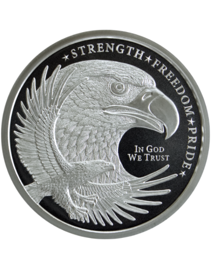 1 OZ SILVER ROUND EAGLE GOLDEN STATE MINT Obverse