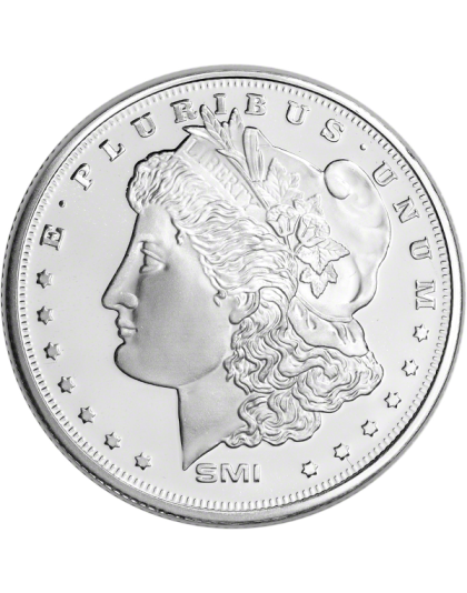 1 OZ SILVER ROUND MORGAN DOLLAR SUNSHINE MINT Obverse