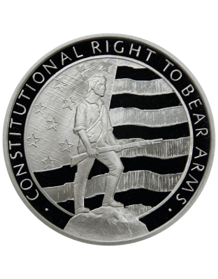 1 OZ SILVER ROUND SECOND AMENDMENT GOLDEN STATE MINT Obverse