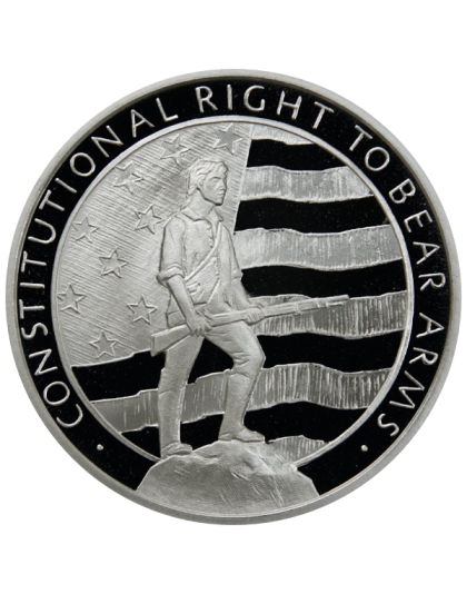 1 OZ SILVER ROUND SECOND AMENDMENT GOLDEN STATE MINT Obverse