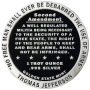 1 OZ SILVER ROUND SECOND AMENDMENT GOLDEN STATE MINT Reverse