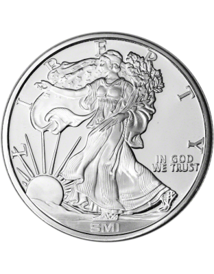 1 OZ SILVER ROUND WALKING LIBERTY SUNSHINE MINT Obverse