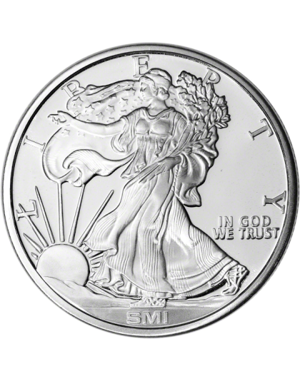 1 OZ SILVER ROUND WALKING LIBERTY SUNSHINE MINT Obverse