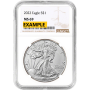 2022 1 OZ AMERICAN SILVER EAGLE NGC MS69 Obverse