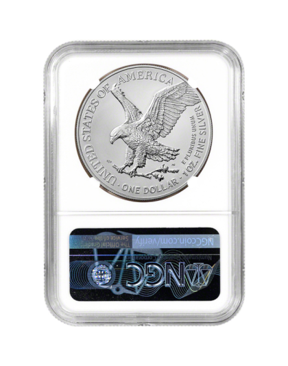 2022 1 OZ AMERICAN SILVER EAGLE NGC MS69 Reverse