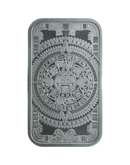 1 OZ SILVER BAR AZTEC CALENDAR Obverse