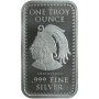 1 OZ SILVER BAR AZTEC CALENDAR Reverse