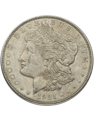AMERICAN SILVER DOLLAR 1921 MORGAN VG Obverse
