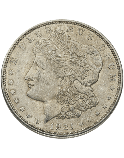 AMERICAN SILVER DOLLAR 1921 MORGAN VG Obverse