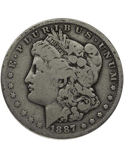 AMERICAN SILVER MORGAN DOLLAR ALMOST GOOD Obverse
