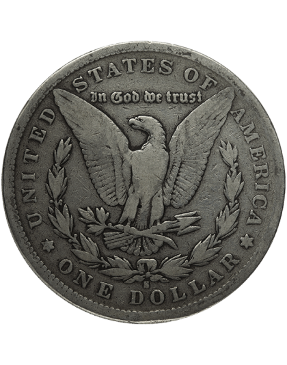 AMERICAN SILVER MORGAN DOLLAR ALMOST GOOD Reverse