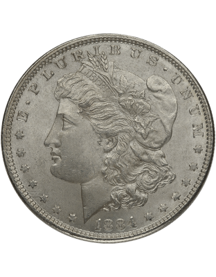 AMERICAN SILVER MORGAN DOLLAR AU Obverse