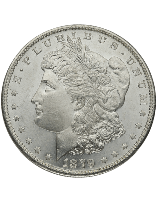 AMERICAN SILVER MORGAN DOLLAR BU Obverse