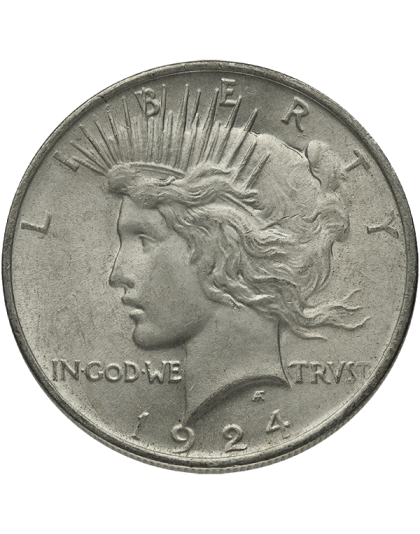AMERICAN SILVER PEACE DOLLAR AU Obverse