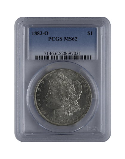 1878-1921 AMERICAN SILVER MORGAN DOLLAR PCGS62 Obverse
