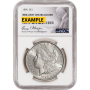 1896 MORGAN SILVER DOLLAR NGC BU G.T. MORGAN LABEL Obverse