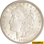 1921 $1 SILVER MORGAN D AU Obverse