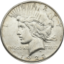 AMERICAN SILVER PEACE DOLLAR CLEANED OR EXCESSIVE WEAR Obverse