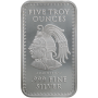 5 OZ SILVER BAR AZTEC CALENDAR Obverse