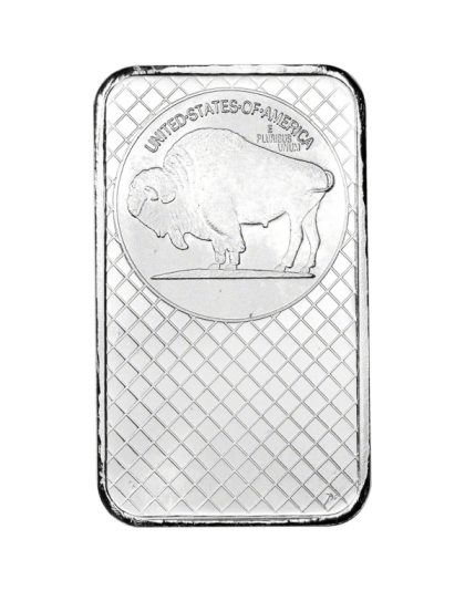 5 OZ SILVER BAR BUFFALO SILVERTOWNE Reverse
