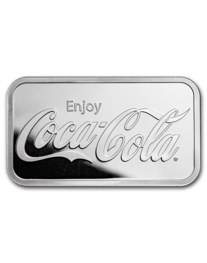 5 OZ SILVER BAR COCA COLA Reverse