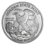 5 OZ SILVER ROUND WALKING LIBERTY DESIGN GOLDEN STATE MINT Reverse