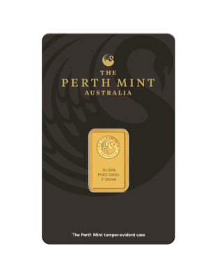 5 GRAM GOLD BAR PERTH Obverse