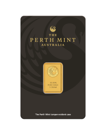 5 GRAM GOLD BAR PERTH Obverse