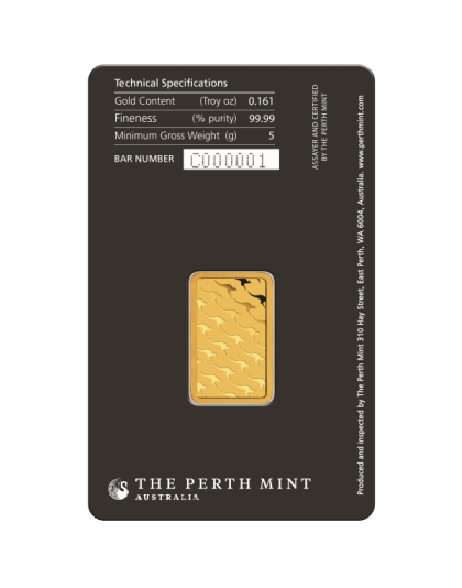 5 GRAM GOLD BAR PERTH Reverse