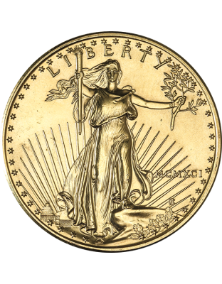 1 OZ AMERICAN GOLD EAGLE SCRUFFY Obverse