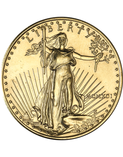 1 OZ AMERICAN GOLD EAGLE SCRUFFY Obverse