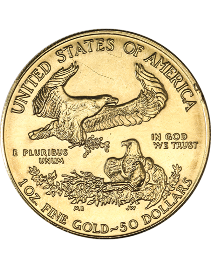 1 OZ AMERICAN GOLD EAGLE SCRUFFY Reverse