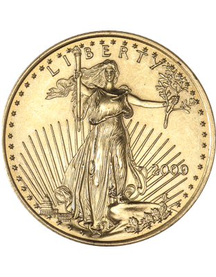 1/4 OZ AMERICAN GOLD EAGLE SCRUFFY Obverse