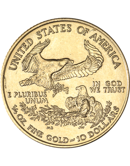 1/4 OZ AMERICAN GOLD EAGLE SCRUFFY Reverse