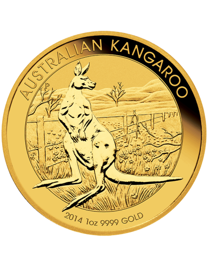 1 OZ AUSTRALIAN GOLD KANGAROO (IN PLASTIC) Reverse