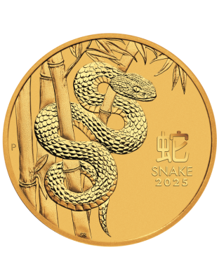 2025 1 OZ PERTH MINT GOLD SNAKE (LUNAR SERIES) Obverse