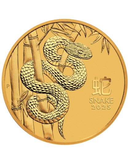2025 1 OZ PERTH MINT GOLD SNAKE (LUNAR SERIES) Obverse
