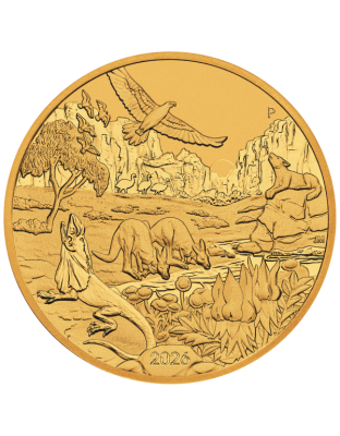 2026 1 OZ PERTH MINT GOLD WONDERS OF AUSTRALIA THE OUTBACK Obverse
