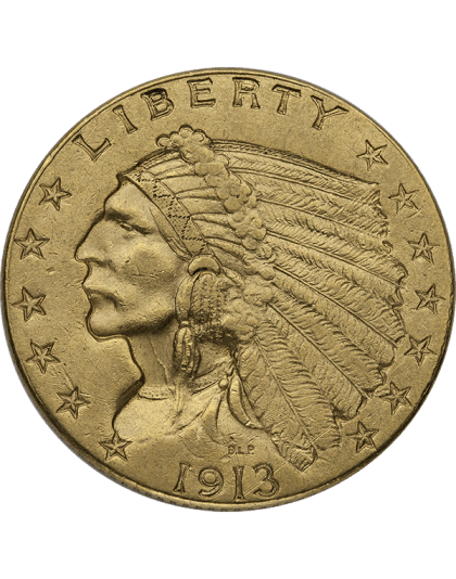 $2.5 U.S GOLD INDIAN AU Obverse