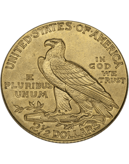 $2.5 U.S GOLD INDIAN AU Reverse