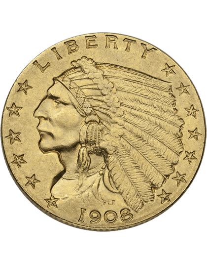 $2.5 U.S. GOLD INDIAN XF Obverse
