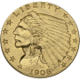 $2.5 U.S. GOLD INDIAN XF Obverse