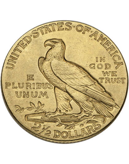 $2.5 U.S. GOLD INDIAN XF Reverse