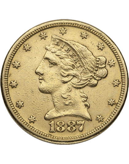 $5 U.S. GOLD LIBERTY XF Obverse