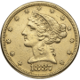 $5 U.S. GOLD LIBERTY XF Obverse